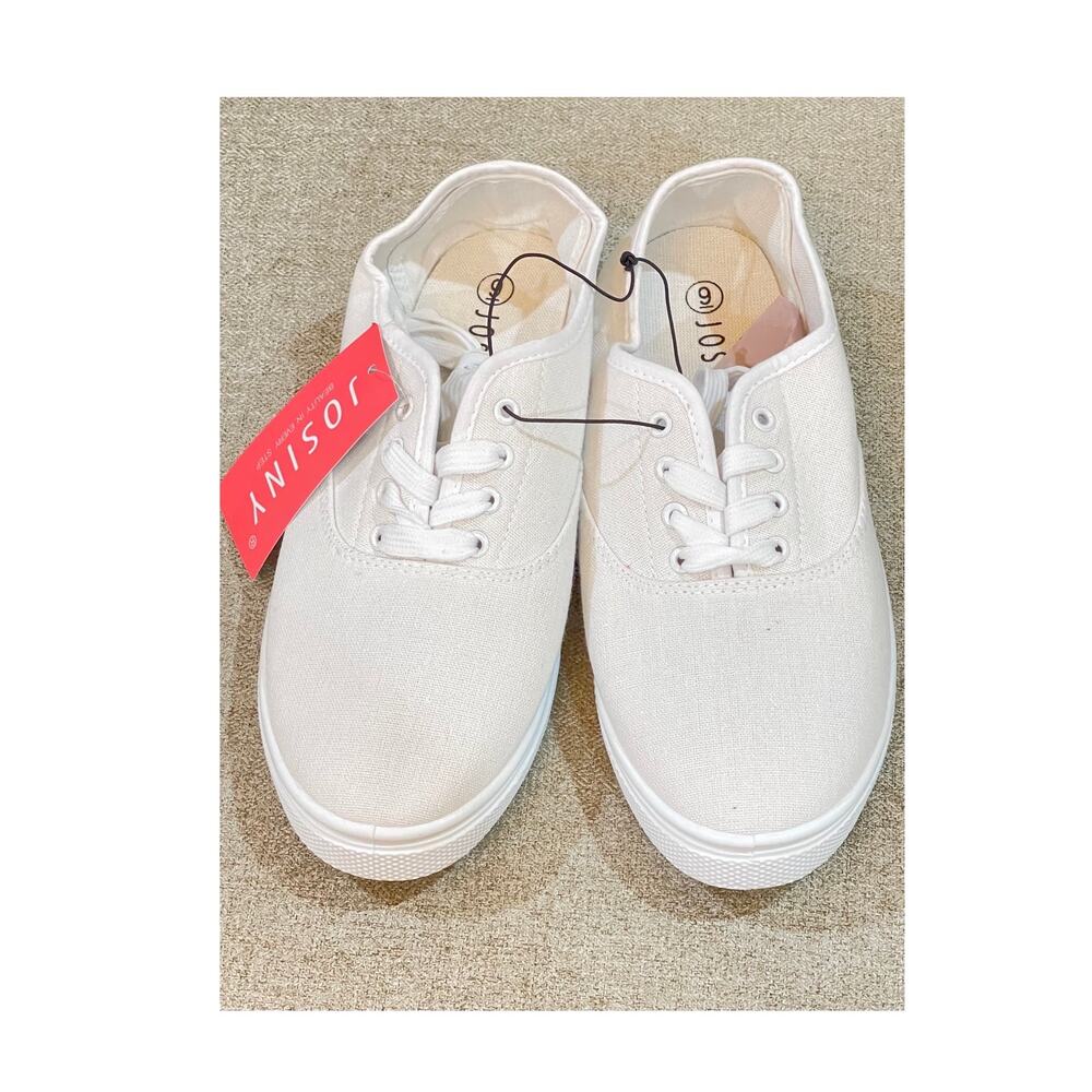 NWT JOSINY Comfort Canvas Low Top Sneaker Women's White size 9